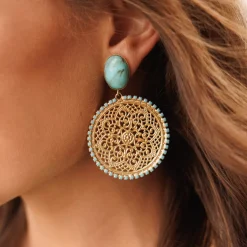 Caroline Svedbom Alexandra Boho Earrings/Turquoise Matt Store