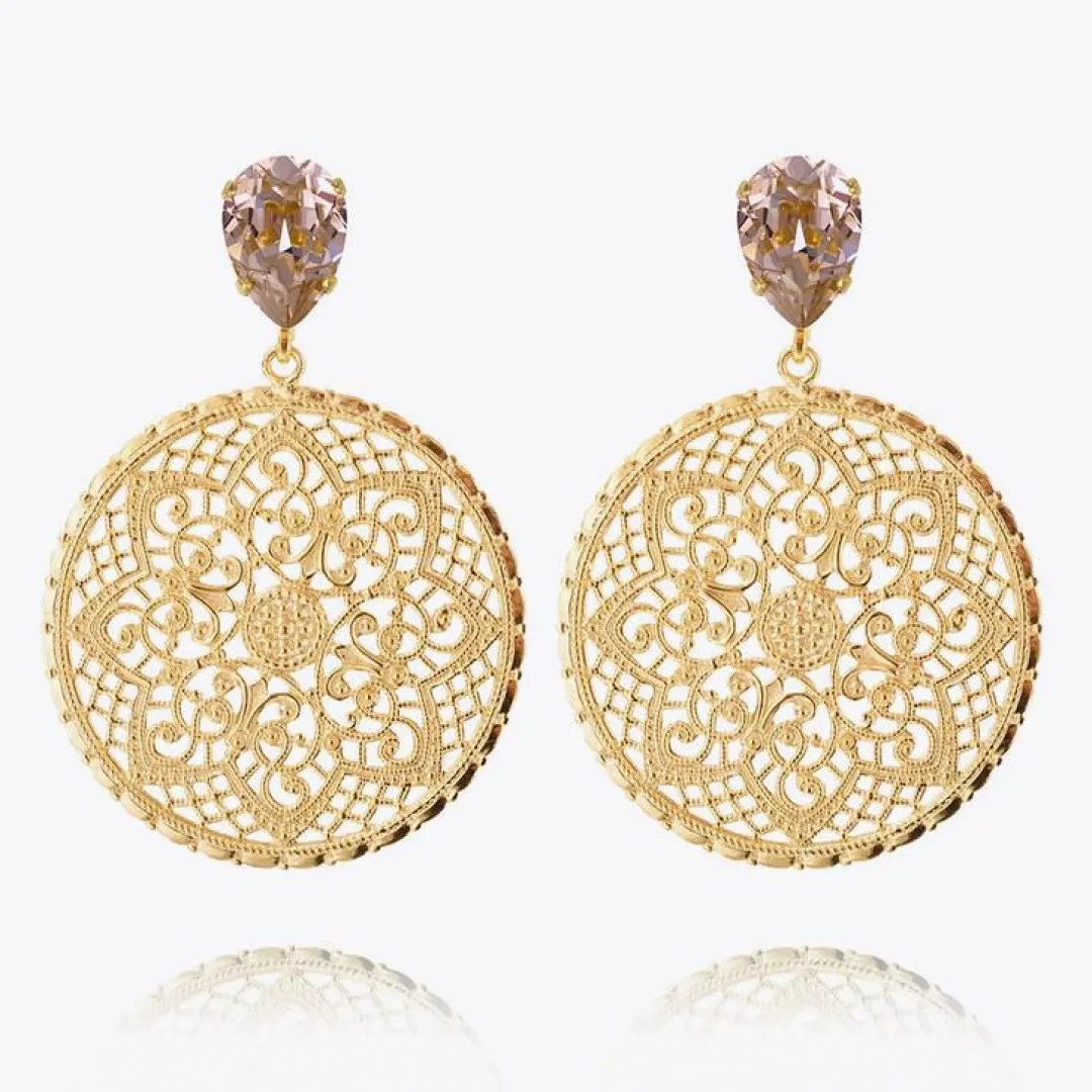 Caroline Svedbom Alexandra Earrings Vintage Rose Shop