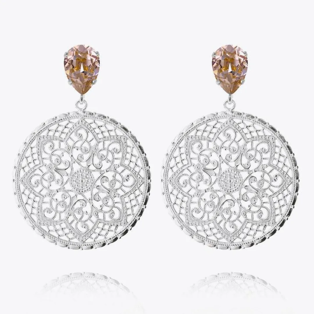 Caroline Svedbom Alexandra Earrings Vintage Rose Shop