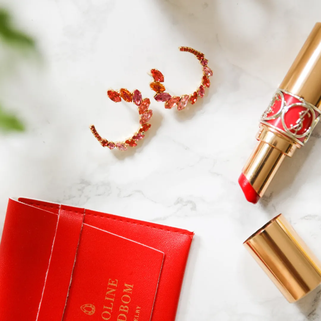 Caroline Svedbom Angie Earrings (Limited Edition) Coral Combo Online