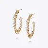 Caroline Svedbom Antonia Loop Earrings Crystal Fashion