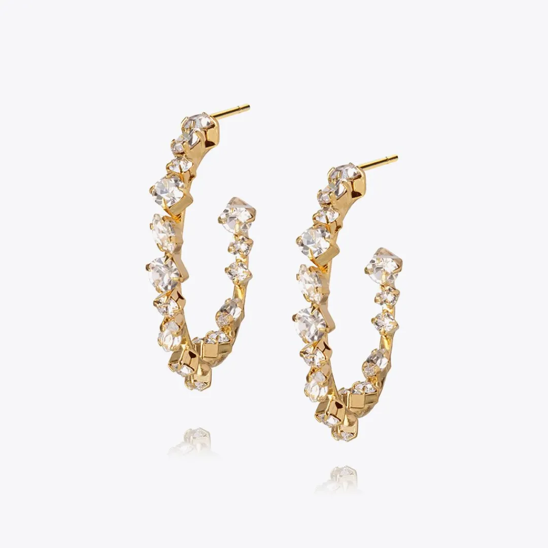 Caroline Svedbom Antonia Loop Earrings Crystal Fashion