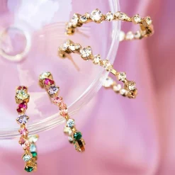 Caroline Svedbom Antonia Loop Earrings Crystal Fashion