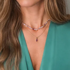 Caroline Svedbom Antonia Necklace Violet Combo Best