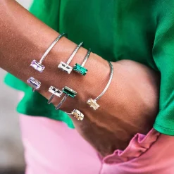 Caroline Svedbom Baguette Bracelet Emerald Shop