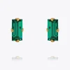 Caroline Svedbom Baguette Earrings Emerald Shop