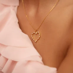 Caroline Svedbom Baguette Heart Necklace/Crystal Discount