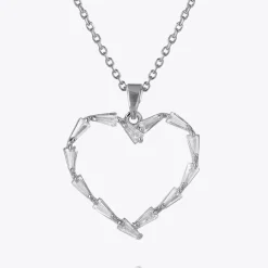 Caroline Svedbom Baguette Heart Necklace/Crystal Discount