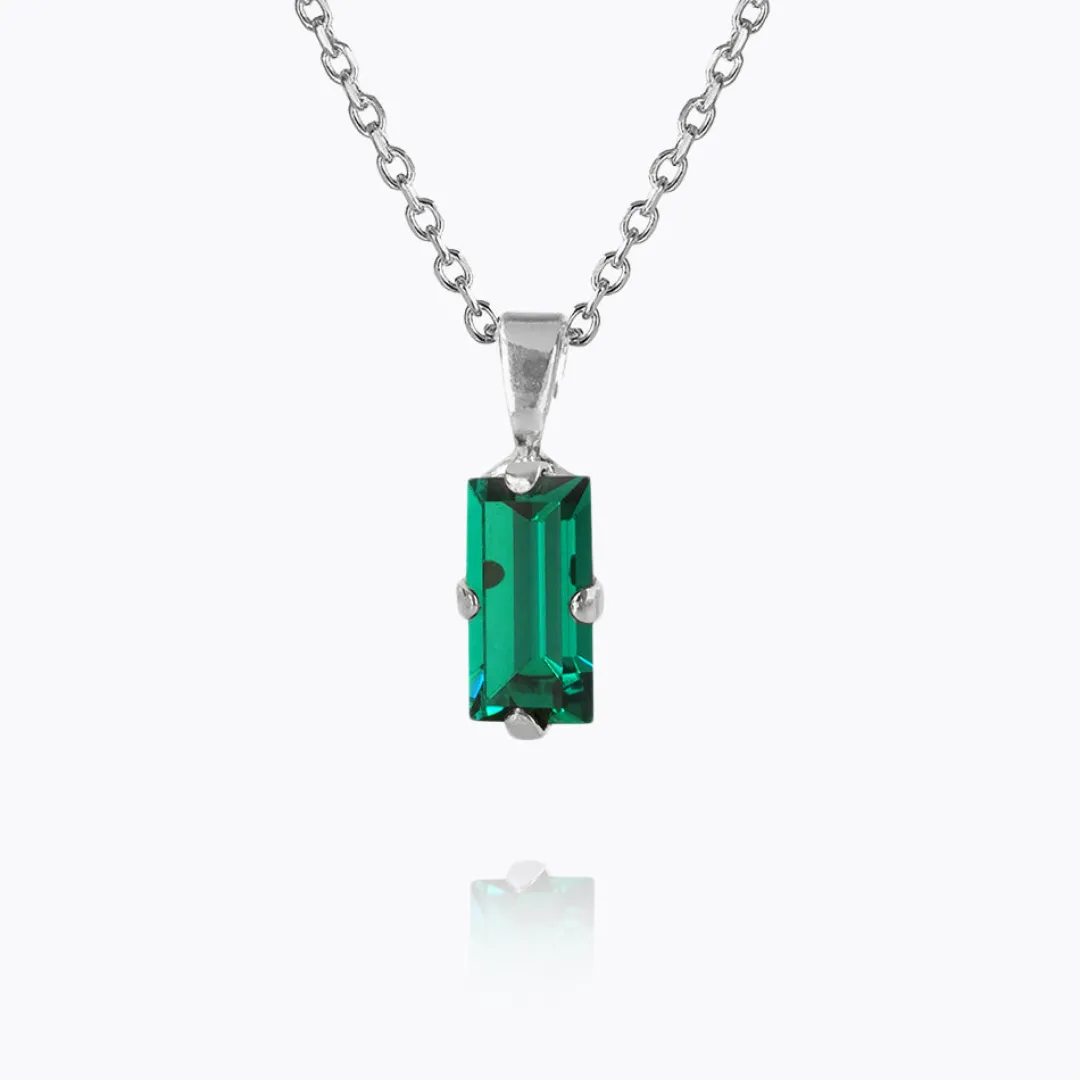 Caroline Svedbom Baguette Necklace Emerald Shop