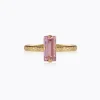 Caroline Svedbom Baguette Ring Light Rose New