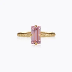 Caroline Svedbom Baguette Ring Light Rose New