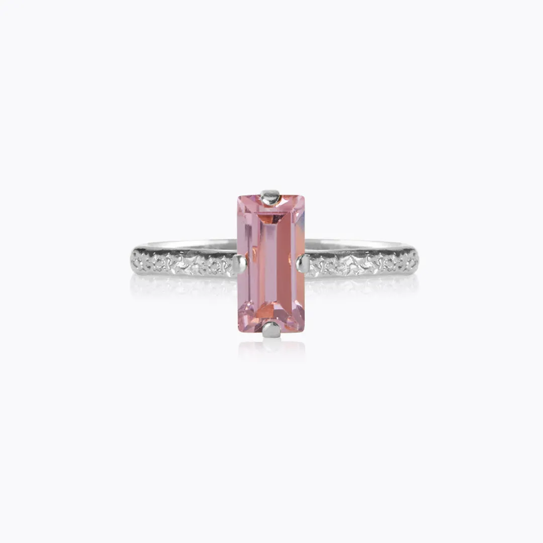 Caroline Svedbom Baguette Ring Light Rose New
