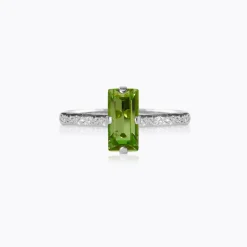 Caroline Svedbom Baguette Ring Peridot Flash Sale