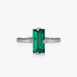 Caroline Svedbom Baguette Ring Emerald Cheap