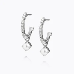 Caroline Svedbom Bella Loop Earrings/Pearl + Crystal Store