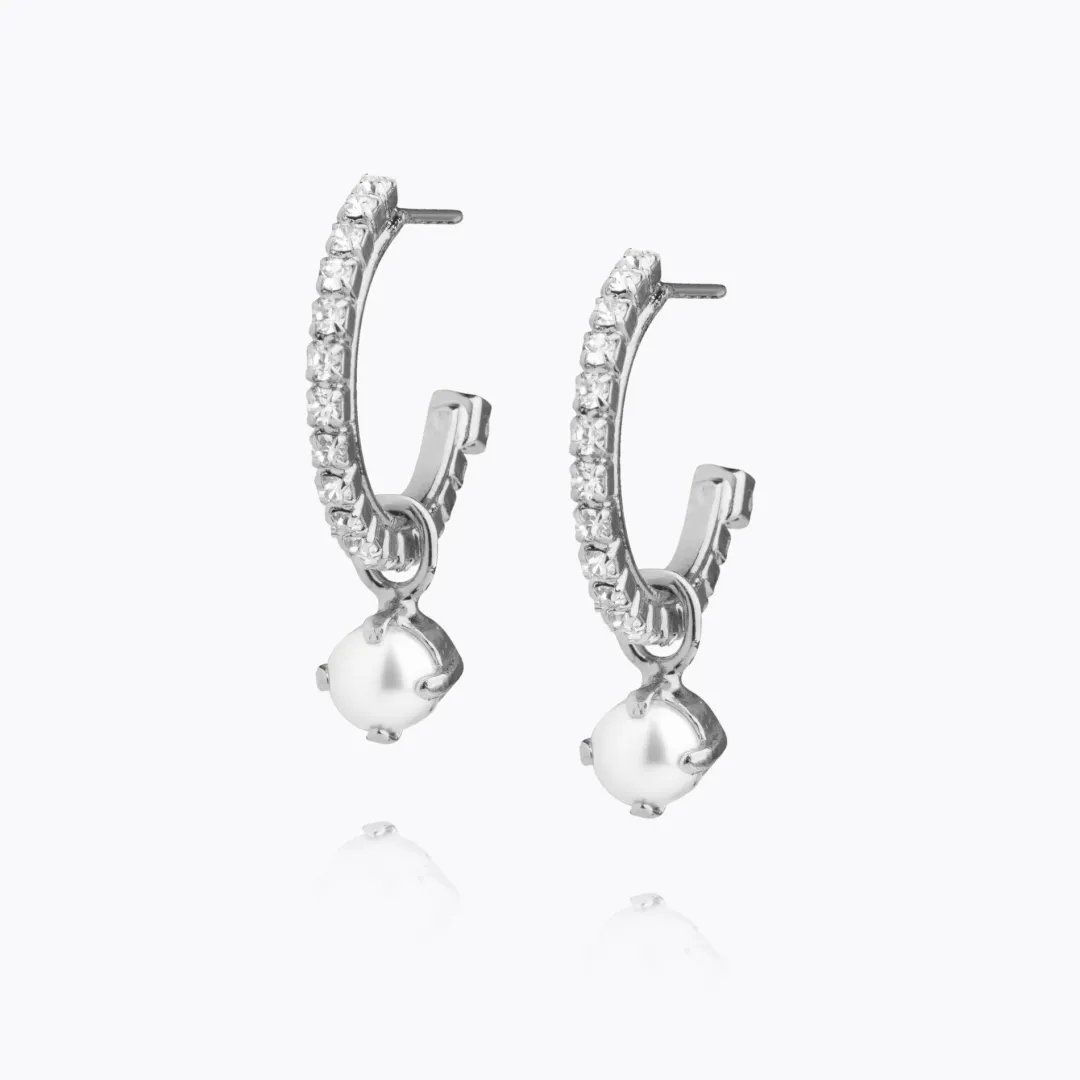 Caroline Svedbom Bella Loop Earrings/Pearl + Crystal Store