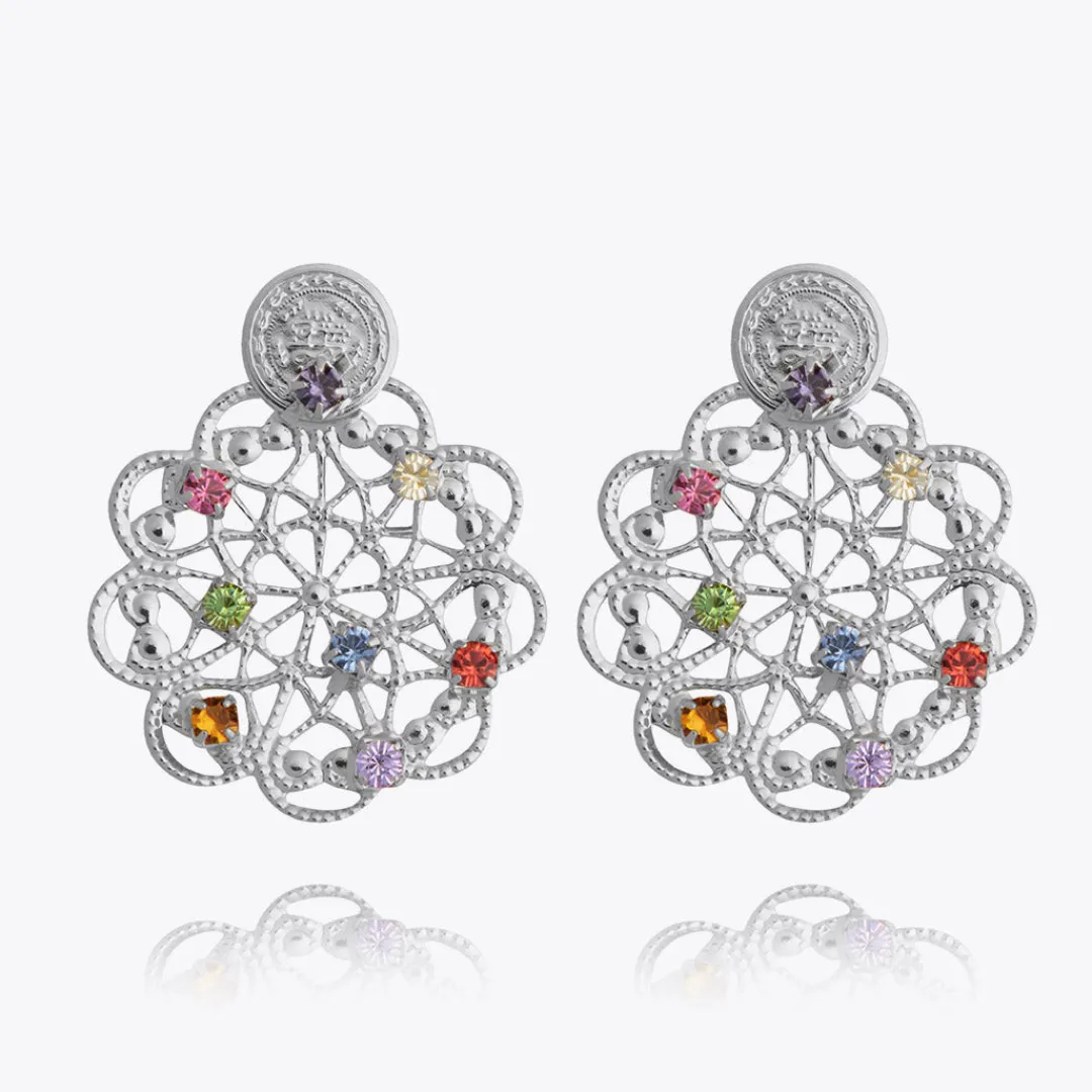 Caroline Svedbom Bohemian Coin Earrings/Rainbow Combo Hot