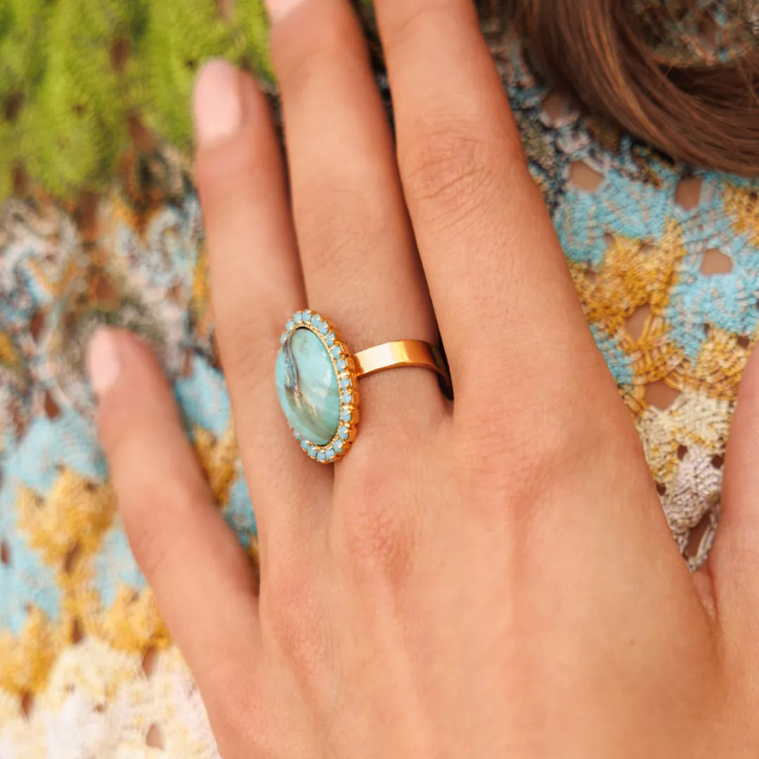 Caroline Svedbom Boho Turqouise Ring/Turquoise Matt Flash Sale