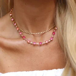 Caroline Svedbom Calanthe Necklace Coral Combo Shop