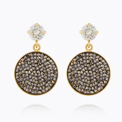 Caroline Svedbom Chloe Earrings Metallic Light Gold New