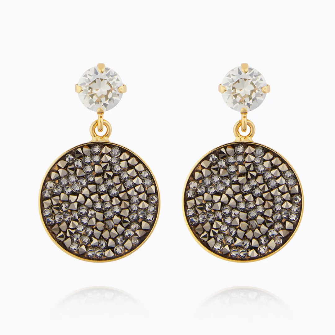 Caroline Svedbom Chloe Earrings Metallic Light Gold New