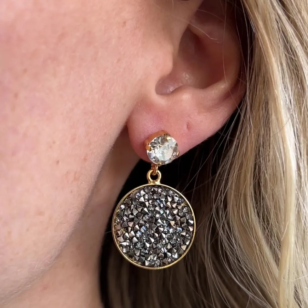Caroline Svedbom Chloe Earrings Metallic Light Gold New