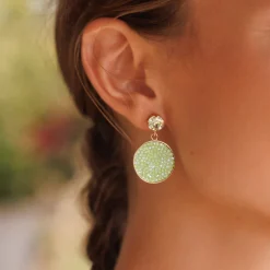 Caroline Svedbom Chloe Earrings Chrysolite Cheap