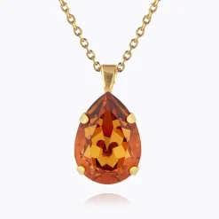 Caroline Svedbom Classic Drop Necklace Light Amber Best