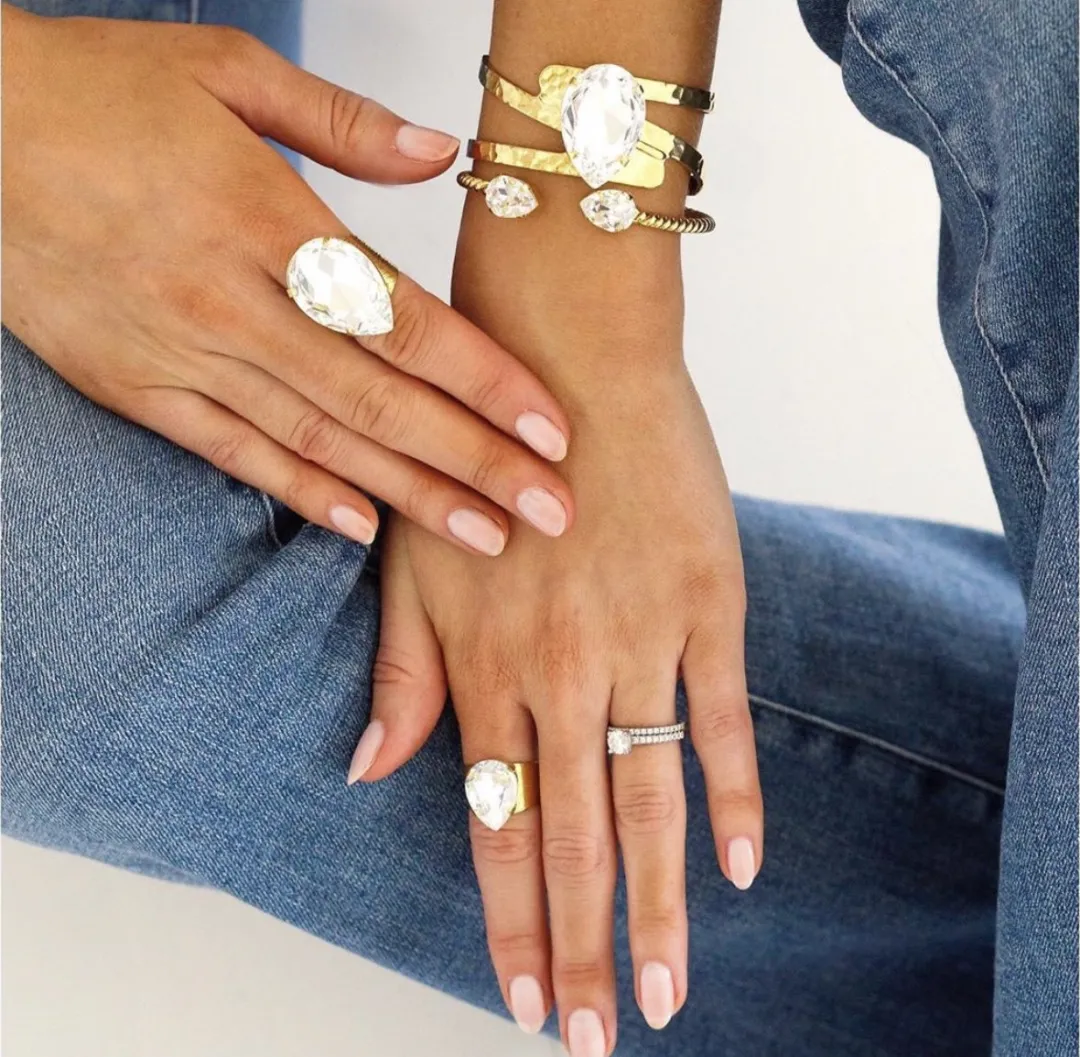 Caroline Svedbom Classic Drop Ring Crystal Hot