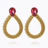 Caroline Svedbom Classic Rope Earrings/Mulberry Red Flash Sale