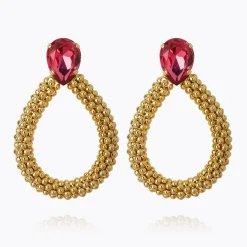 Caroline Svedbom Classic Rope Earrings/Mulberry Red Flash Sale