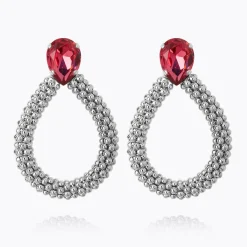 Caroline Svedbom Classic Rope Earrings/Mulberry Red Flash Sale