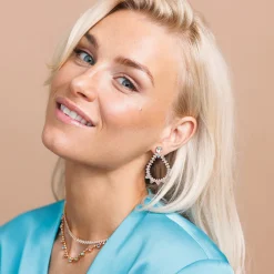 Caroline Svedbom Crystal Navette Necklace/Crystal New