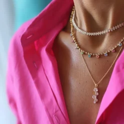 Caroline Svedbom Crystal Navette Necklace/Crystal New