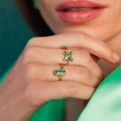 Caroline Svedbom Crystal Star Ring Peridot Sale