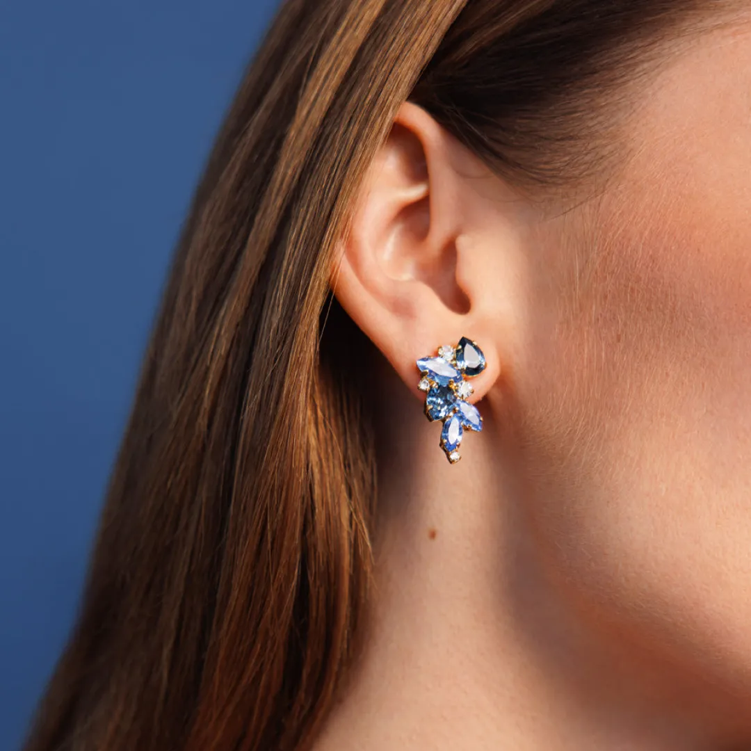 Caroline Svedbom Demi Earrings Blue Combo Best Sale