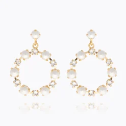 Caroline Svedbom Eternity Pearl Earrings/Pearl + Crystal Cheap