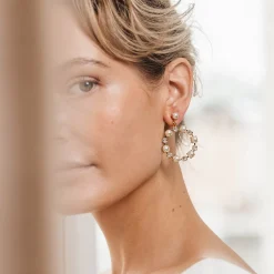 Caroline Svedbom Eternity Pearl Earrings/Pearl + Crystal Cheap