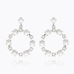 Caroline Svedbom Eternity Pearl Earrings/Pearl + Crystal Cheap