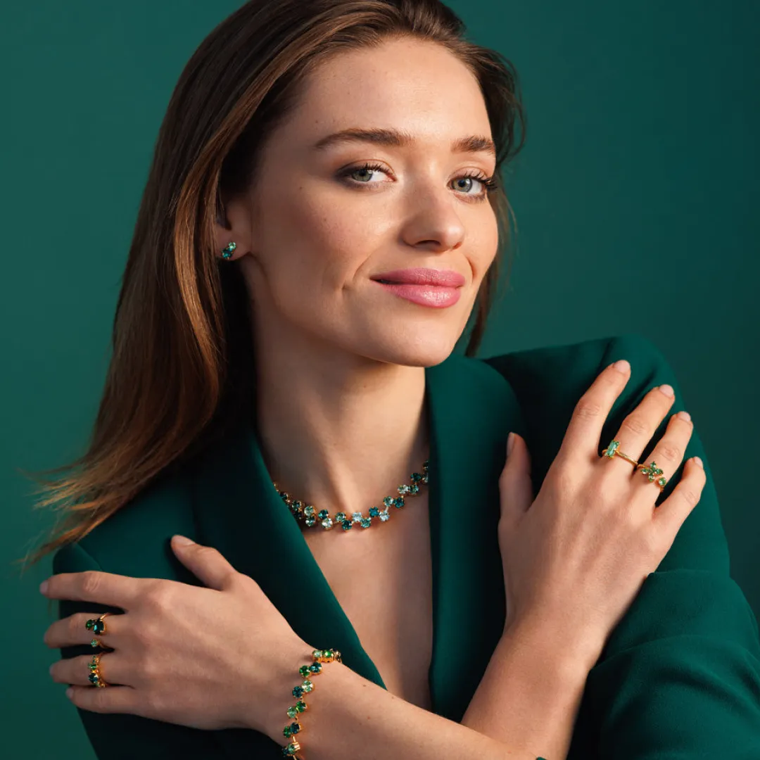 Caroline Svedbom Fiona Necklace Green Combo Clearance