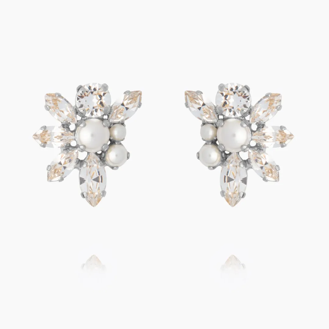 Caroline Svedbom Floral Pearl Earrings/Pearl + Crystal Online