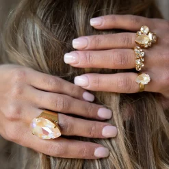 Caroline Svedbom Gabriella Ring Crystal New