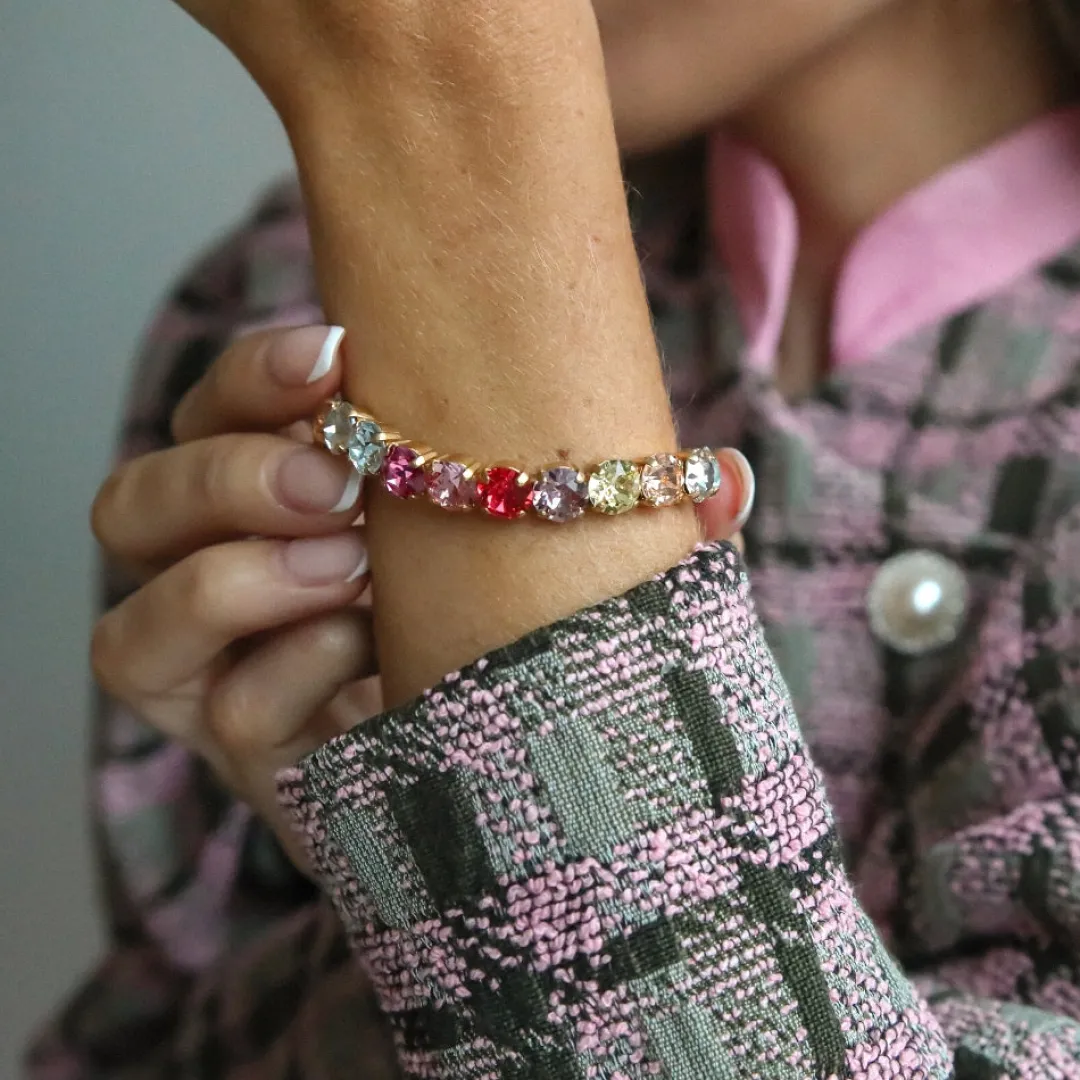 Caroline Svedbom Gia Stud Bracelet Pastel Rainbow Combo Hot