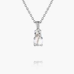 Caroline Svedbom Girls Love Pearl Necklace/Pearl + Crystal (Children Size) Outlet