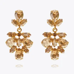 Caroline Svedbom Isabel Earrings Golden Shadow Clearance
