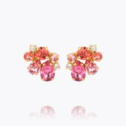 Caroline Svedbom Katie Earrings Coral Combo New