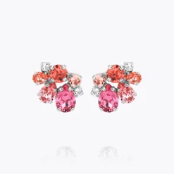 Caroline Svedbom Katie Earrings Coral Combo New