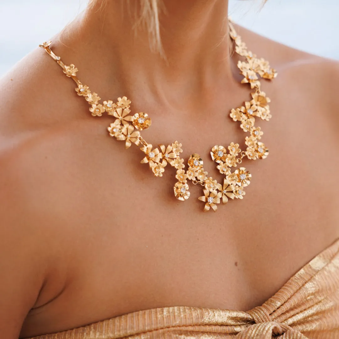 Caroline Svedbom Laurel Necklace/Crystal Clearance