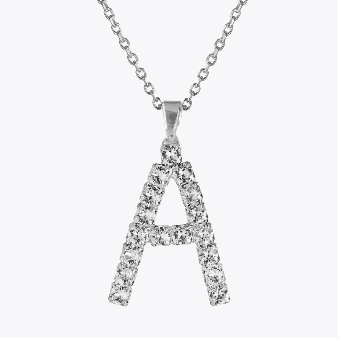 Caroline Svedbom Letter Necklace A/Crystal New