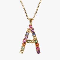 Caroline Svedbom Letter Necklace A/Rainbow Combo Best Sale